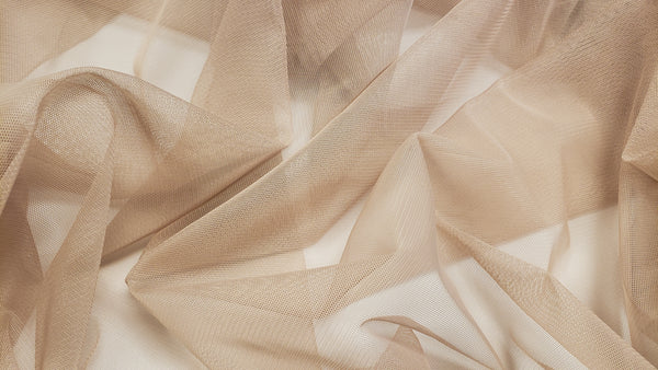 【euw】nuance quilting tulle outer / beige English Tulle – A Fabric Place